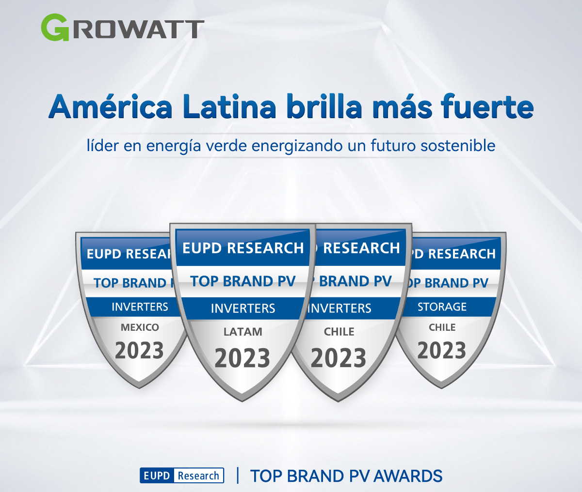 Growatt brilla con el premio Top Brand PV Award 2023