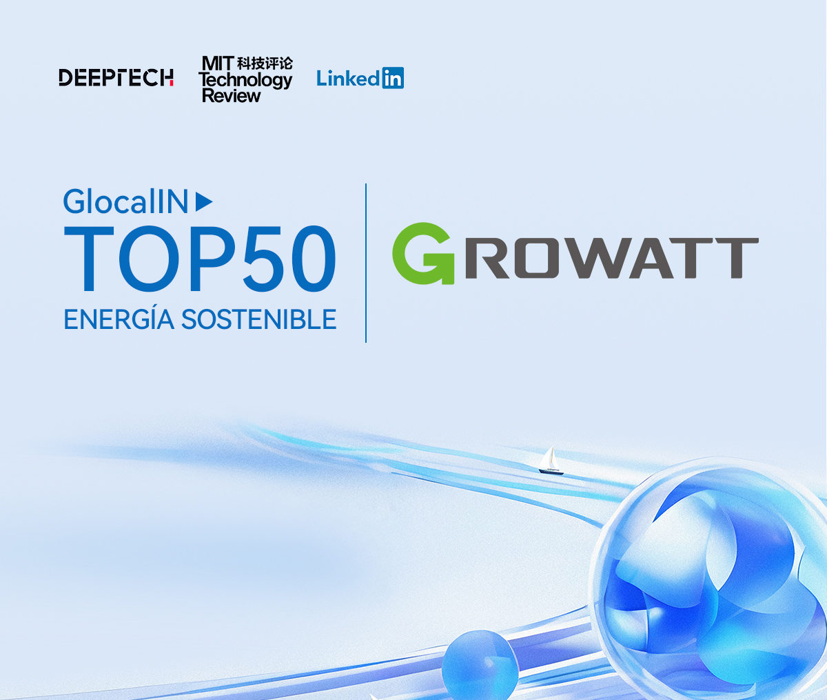 Growatt sobresale en ‘GlocalIN Top50’ por su innovación y expansión global