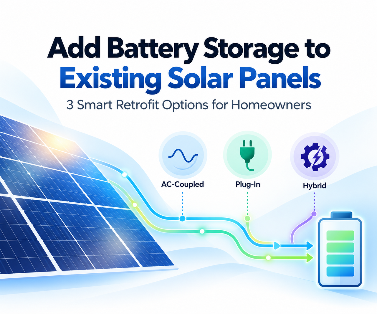 ¿Ya tienes paneles solares? 3 formas de añadir almacenamiento en baterías sin reemplazar todo tu sistema