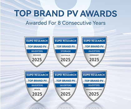 Growatt obtiene el premio EUPD Research Top Brand PV por octavo año consecutivo, ampliando el reconocimiento en seis mercados globales