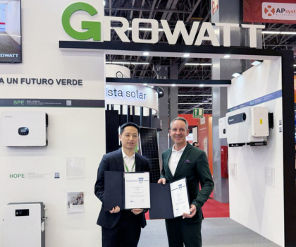 Growatt recibe el “TOP BRAND PV MEXICO 2025” en Re+ Mexico